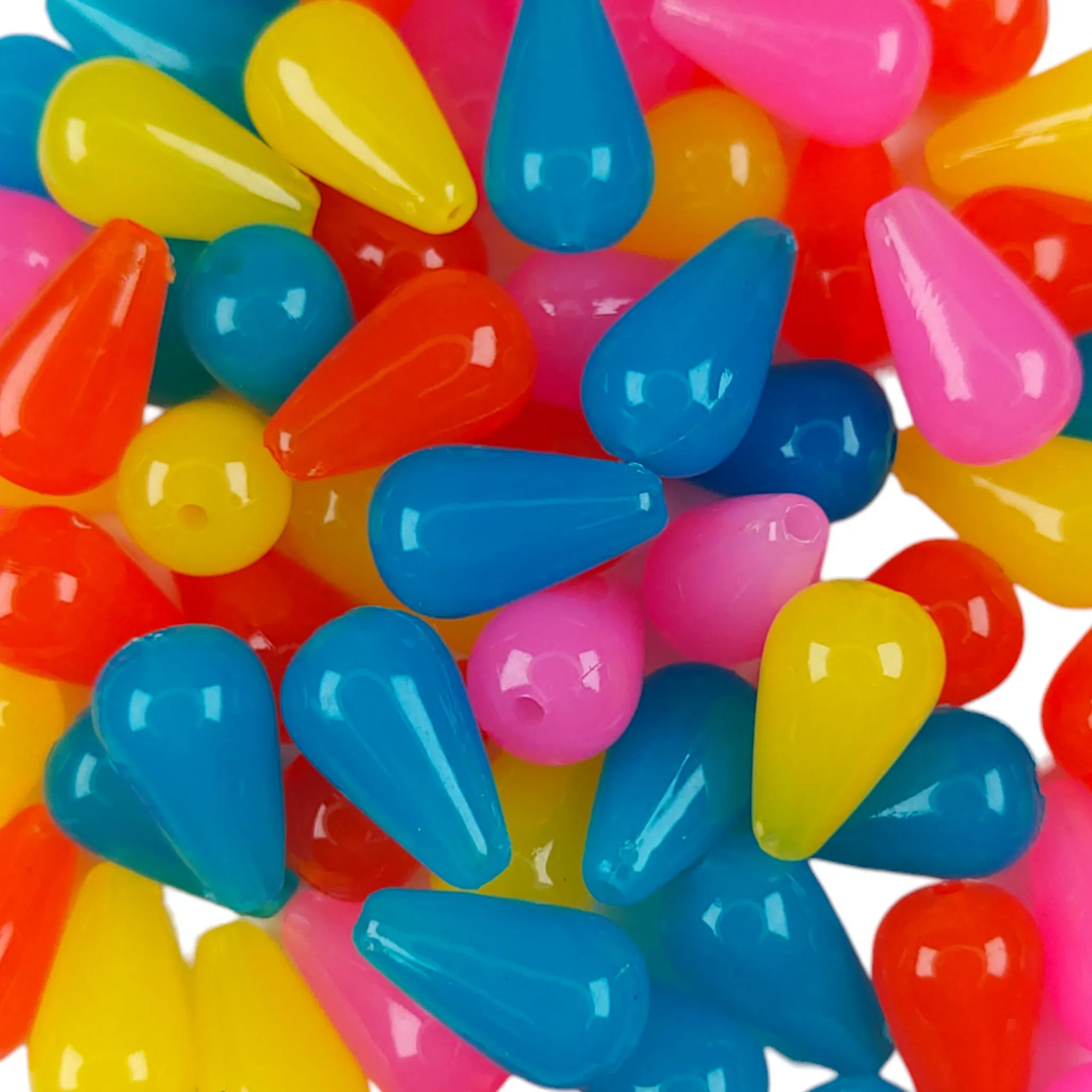Drop shape Glass Beads for DIY Craft Trousseau Packing or Decoration - 11734-3