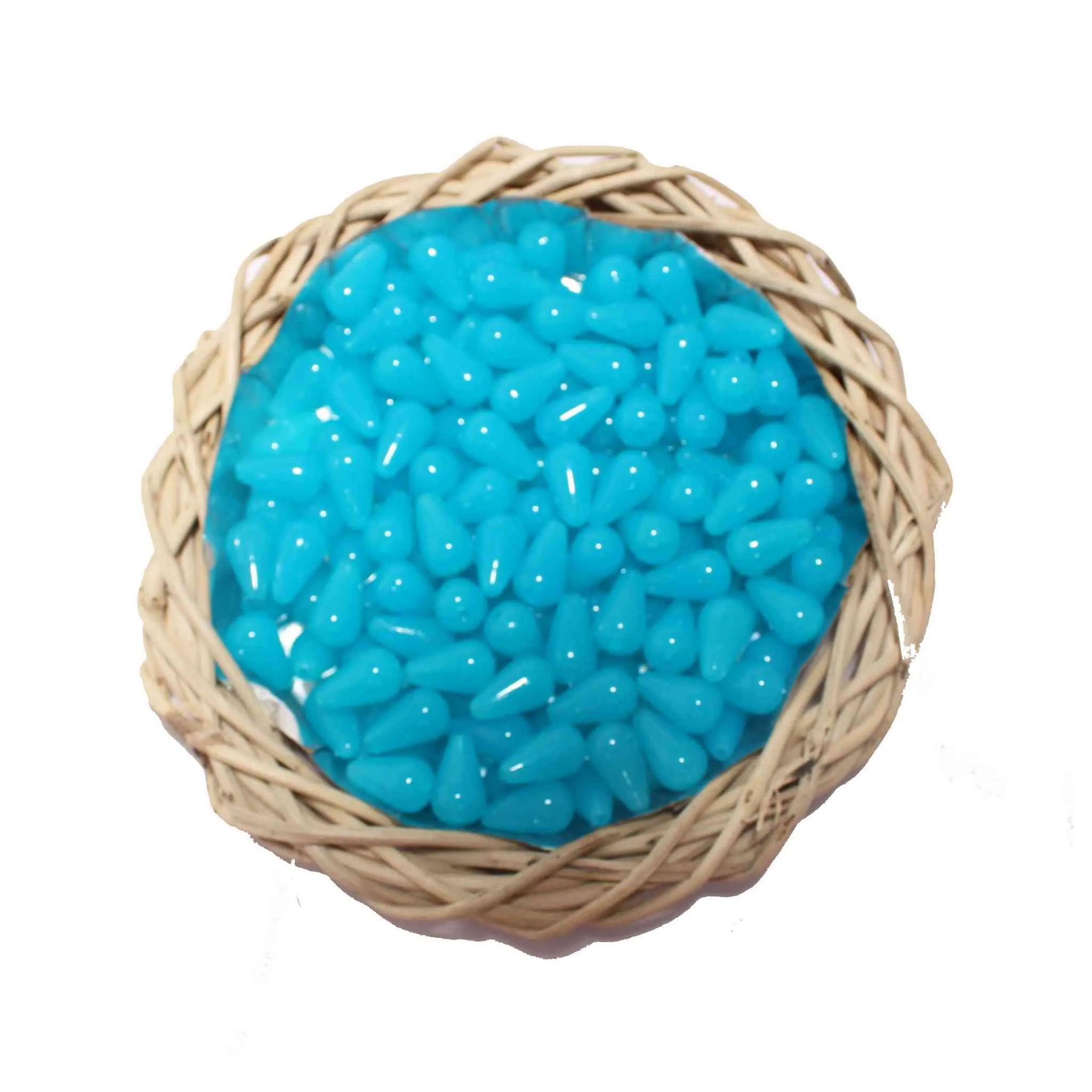 Drop shape Glass Beads for DIY Craft Trousseau Packing or Decoration - 11734-3