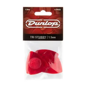 DUNLOP 473P150 TRI STUBBY PICK 1.50MM - 6 PACK