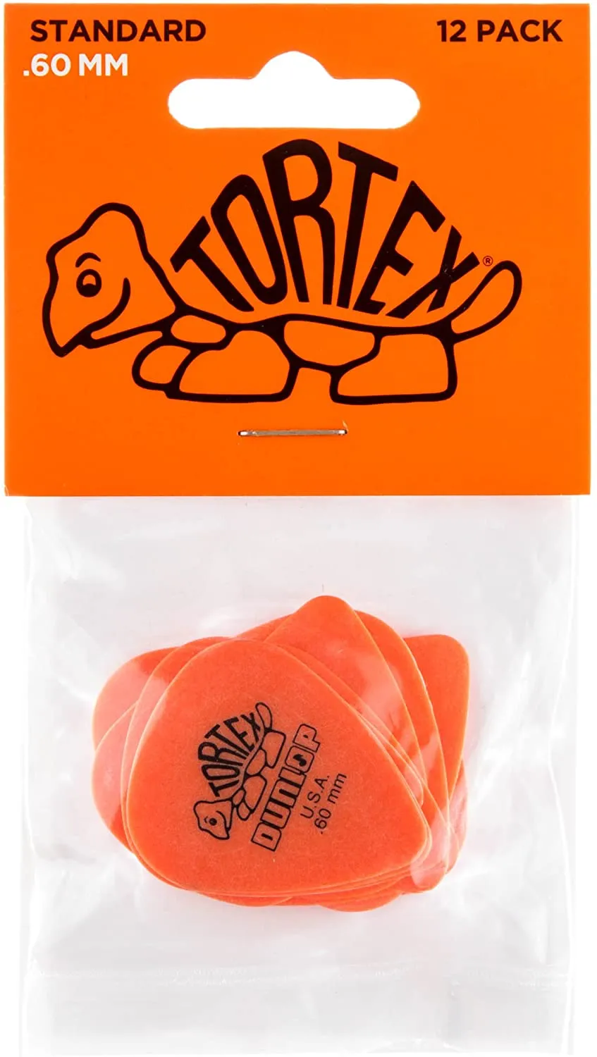 Dunlop Tortex Standard Guitar Picks - .60mm, 10 Pack