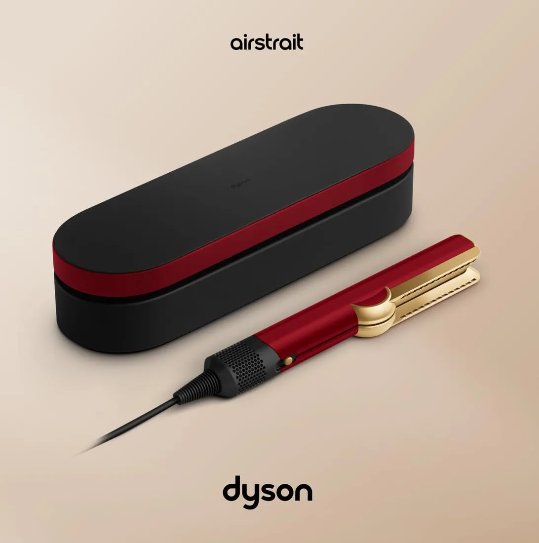 Dyson Airstrait Hair Straightener Red Velvet & Gold