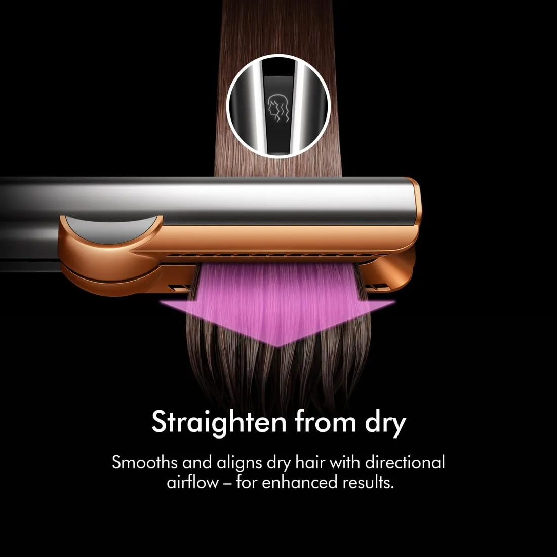 Dyson Airstrait Hair Straightener Red Velvet & Gold