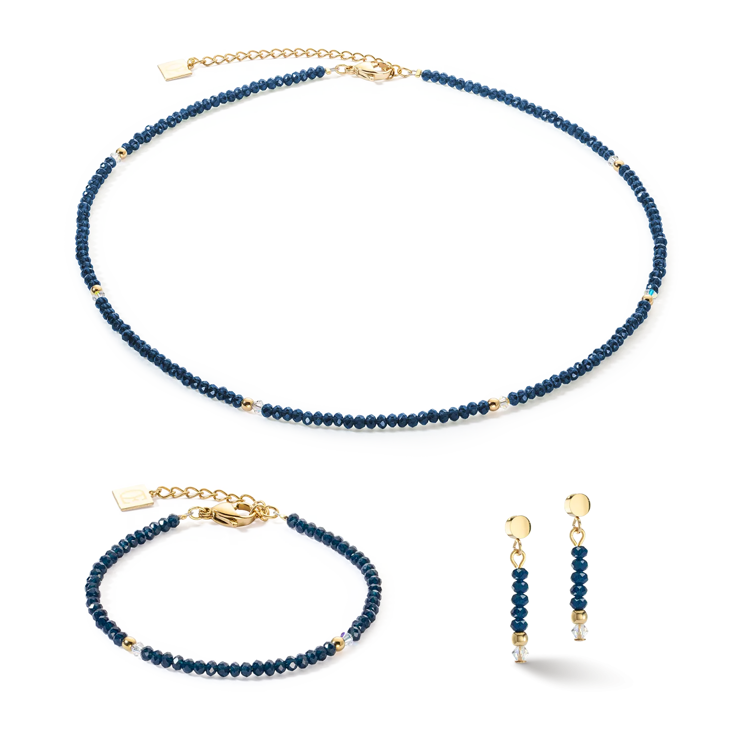 Earrings Little Twinkle gold-dark blue