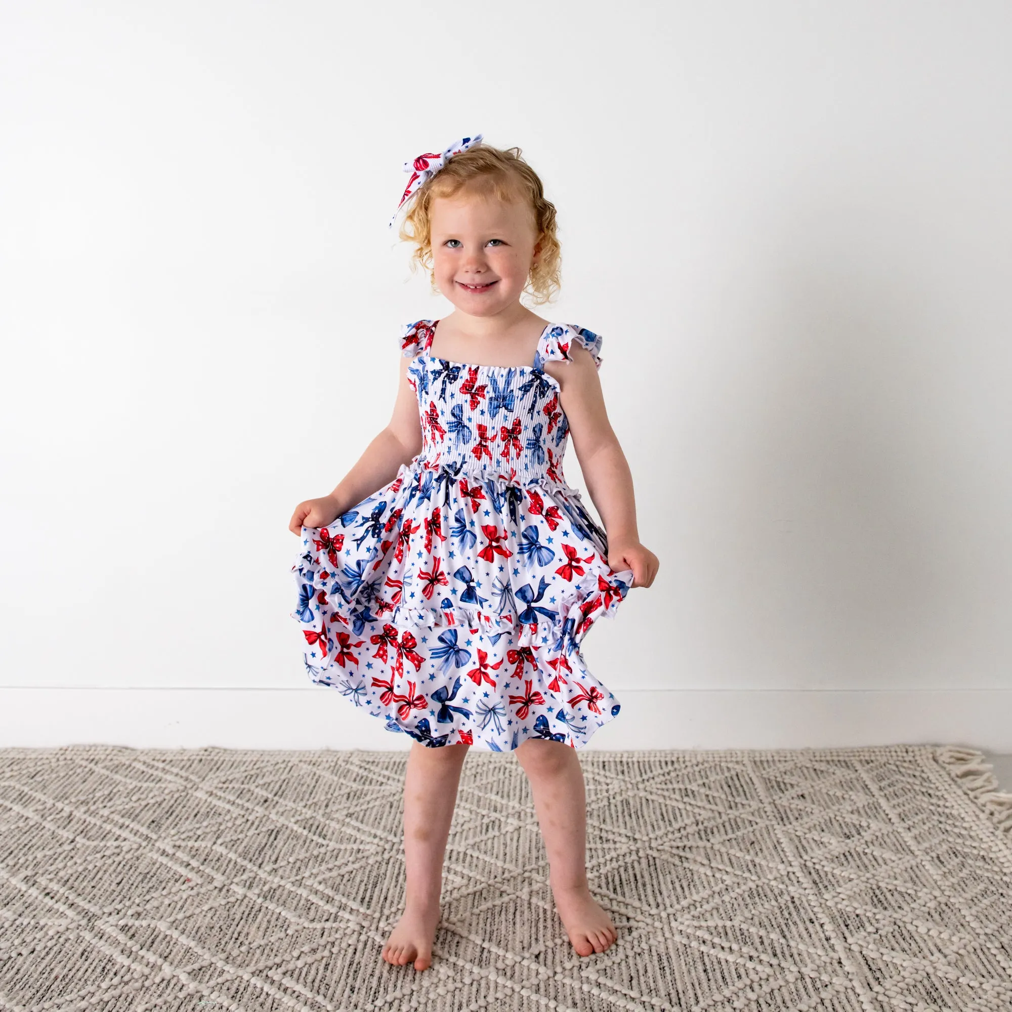 Eleanor Bows SMOCKED DRESS