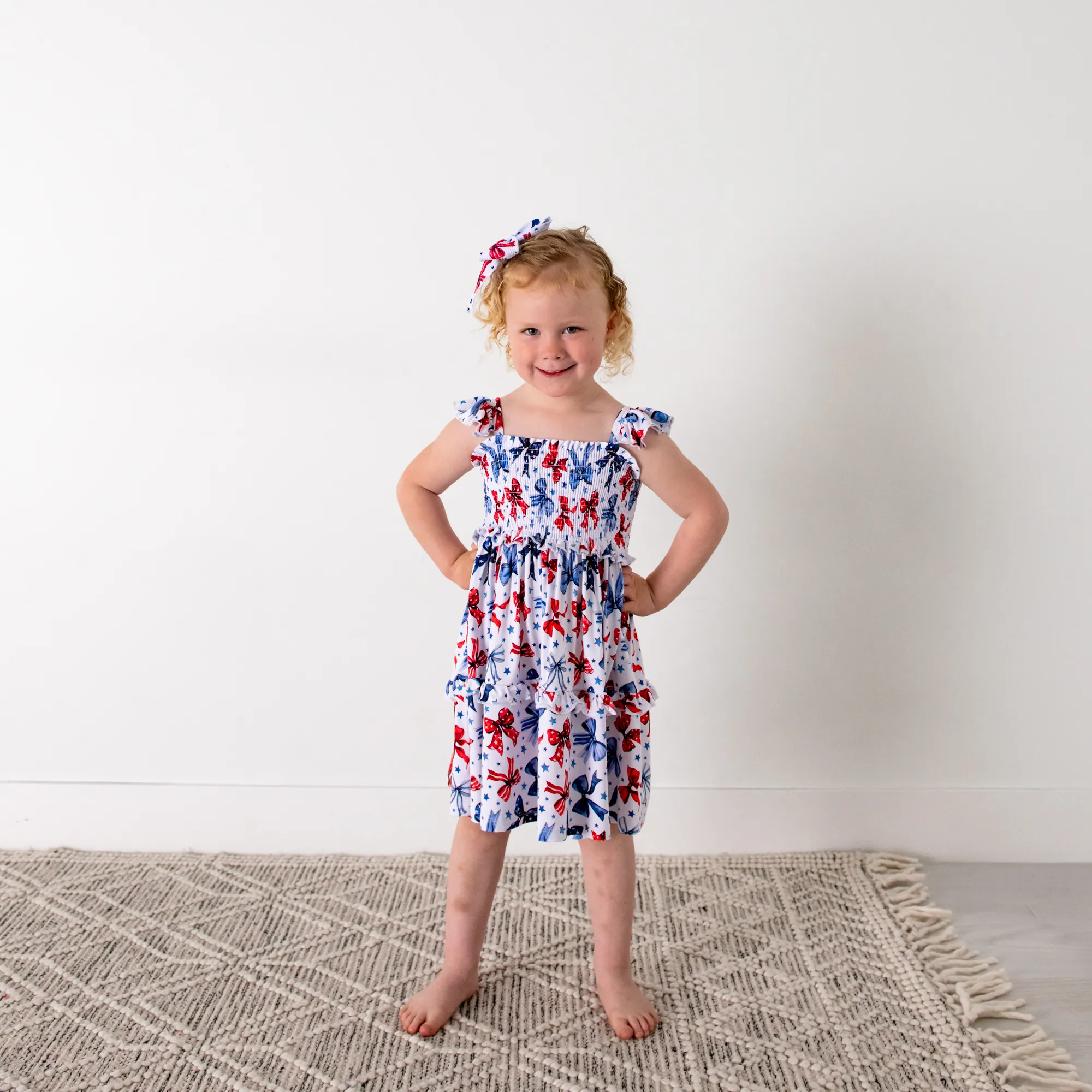 Eleanor Bows SMOCKED DRESS