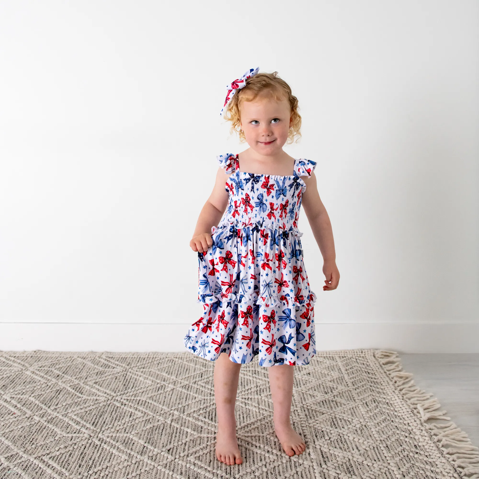 Eleanor Bows SMOCKED DRESS