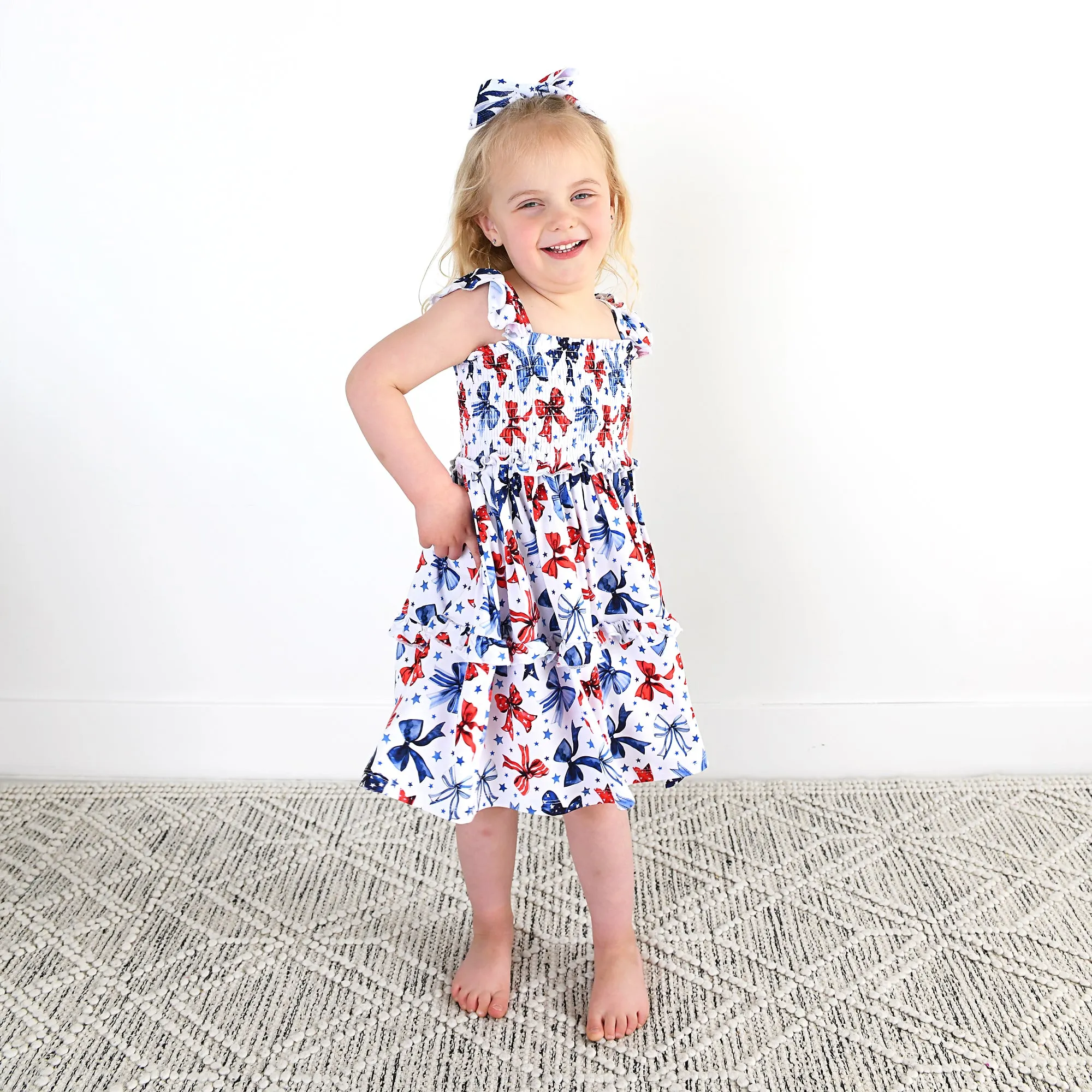 Eleanor Bows SMOCKED DRESS