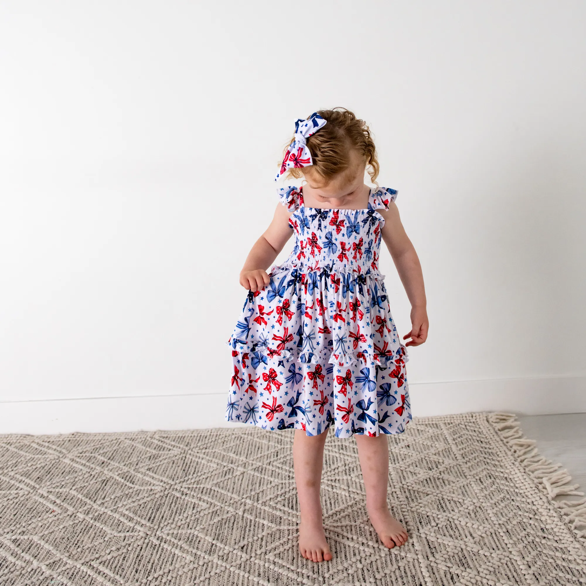 Eleanor Bows SMOCKED DRESS