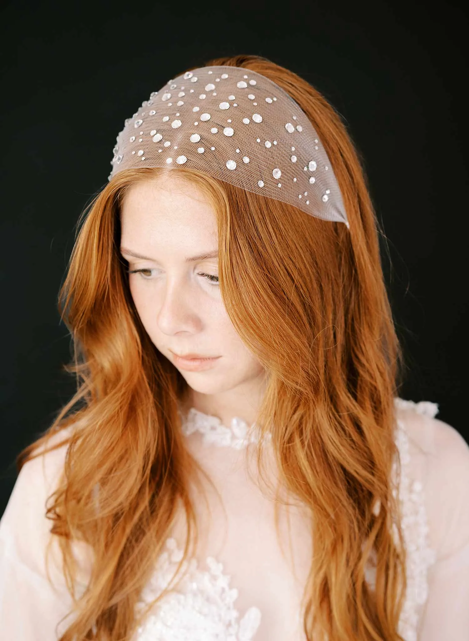 Embellished crinoline headband - Style #2453