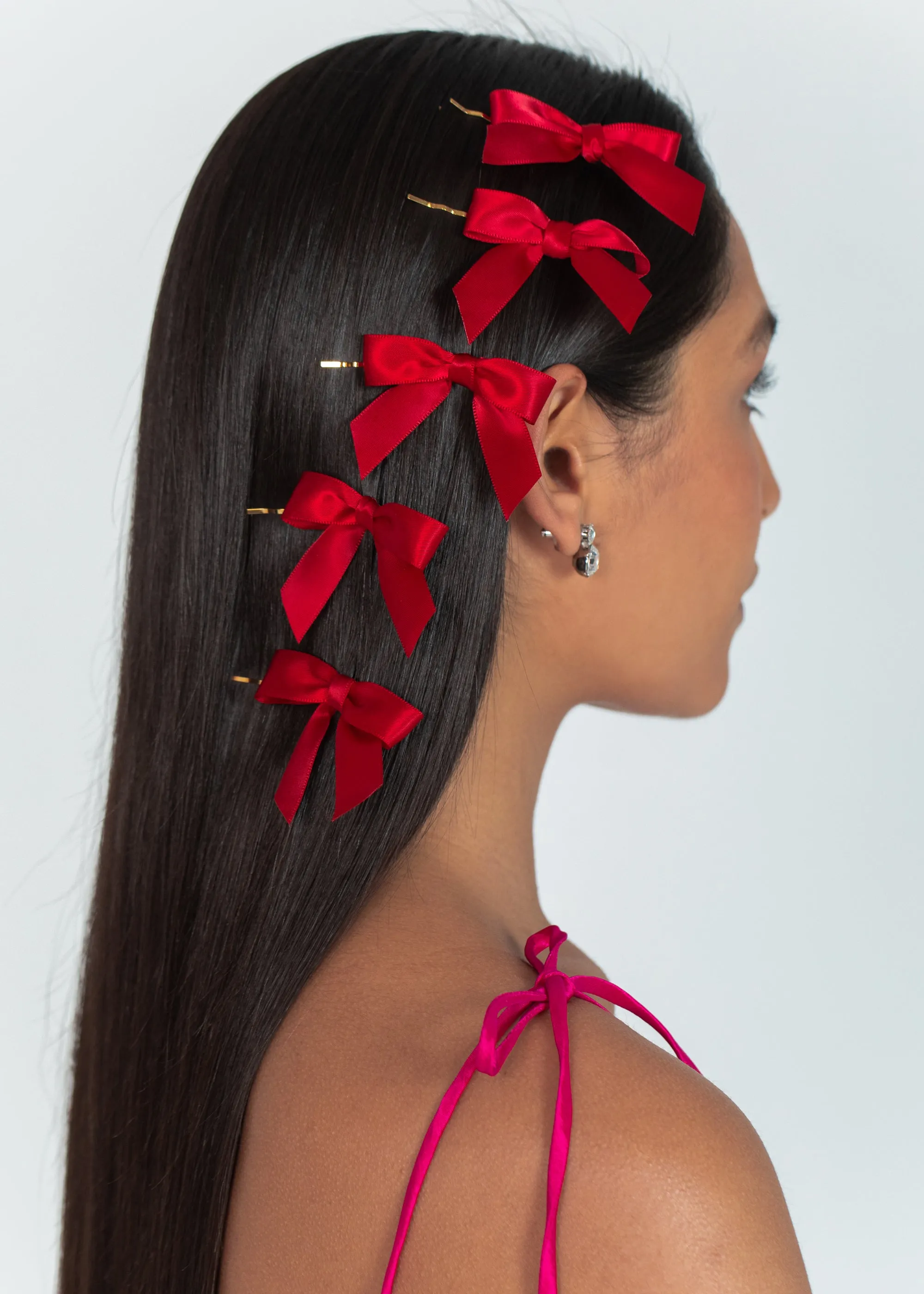 Emma Bobby Pin Set -- Cherry