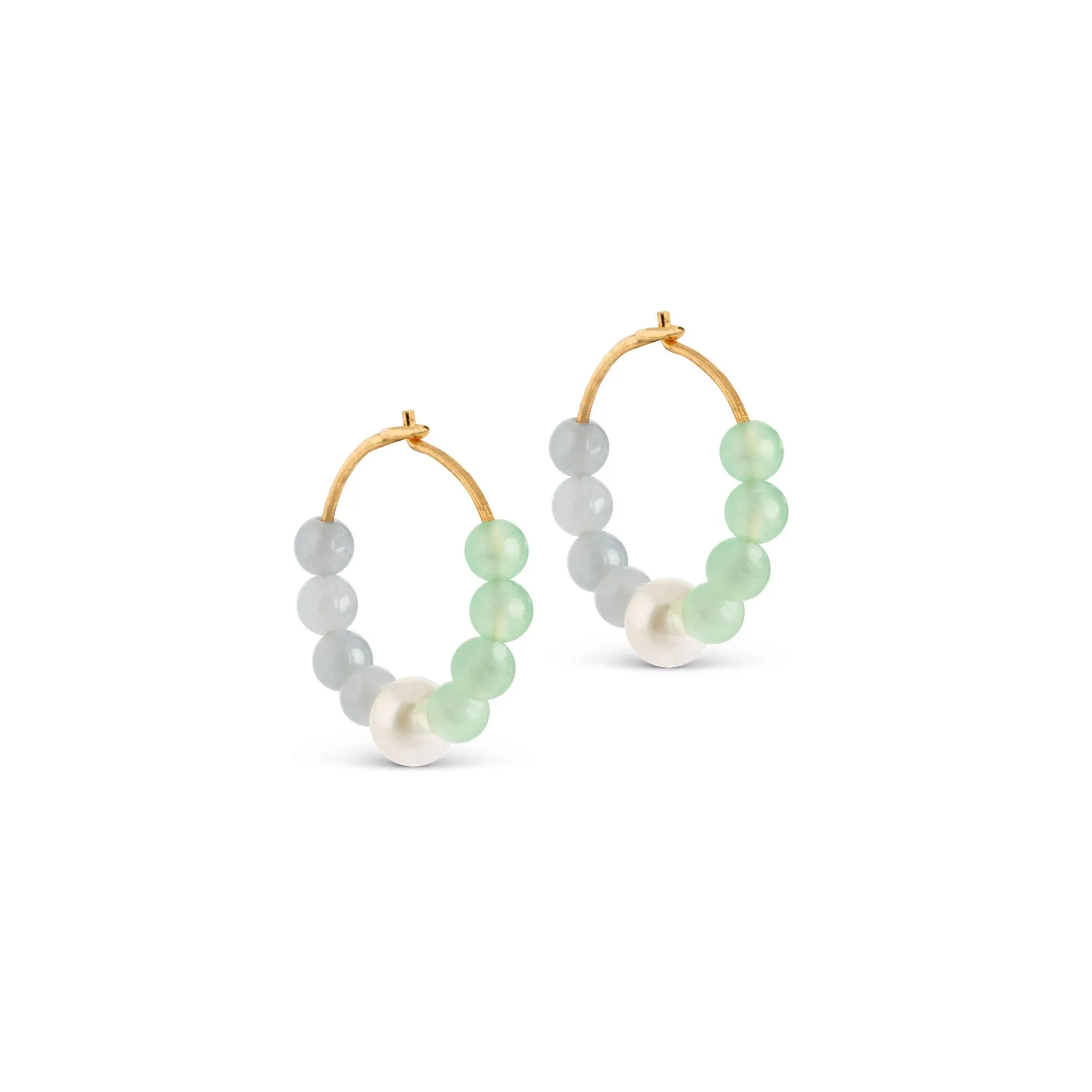 Enamel Copenhagen Kalea Hoops-Light green, pearl and light blue