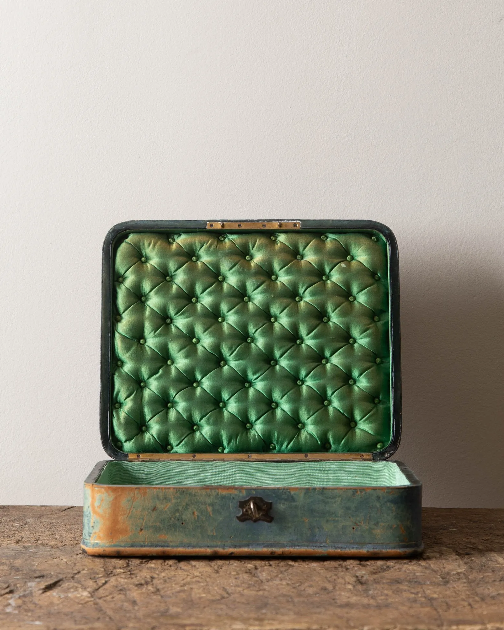 English Victorian Leather Box From 1880