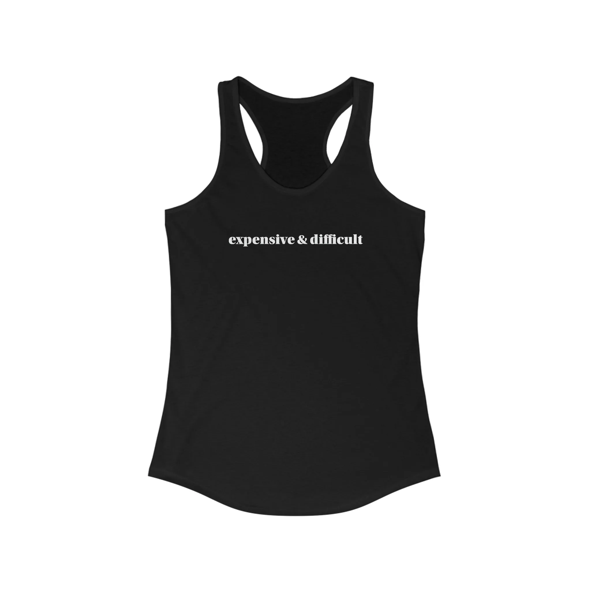 Expensive & Difficult Racerback Tank