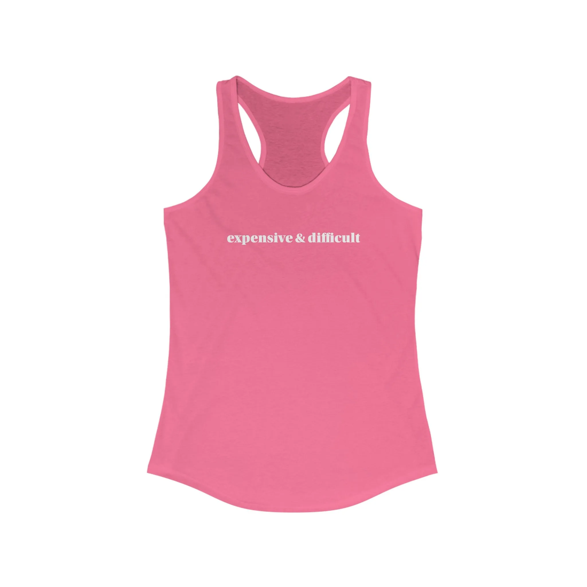 Expensive & Difficult Racerback Tank