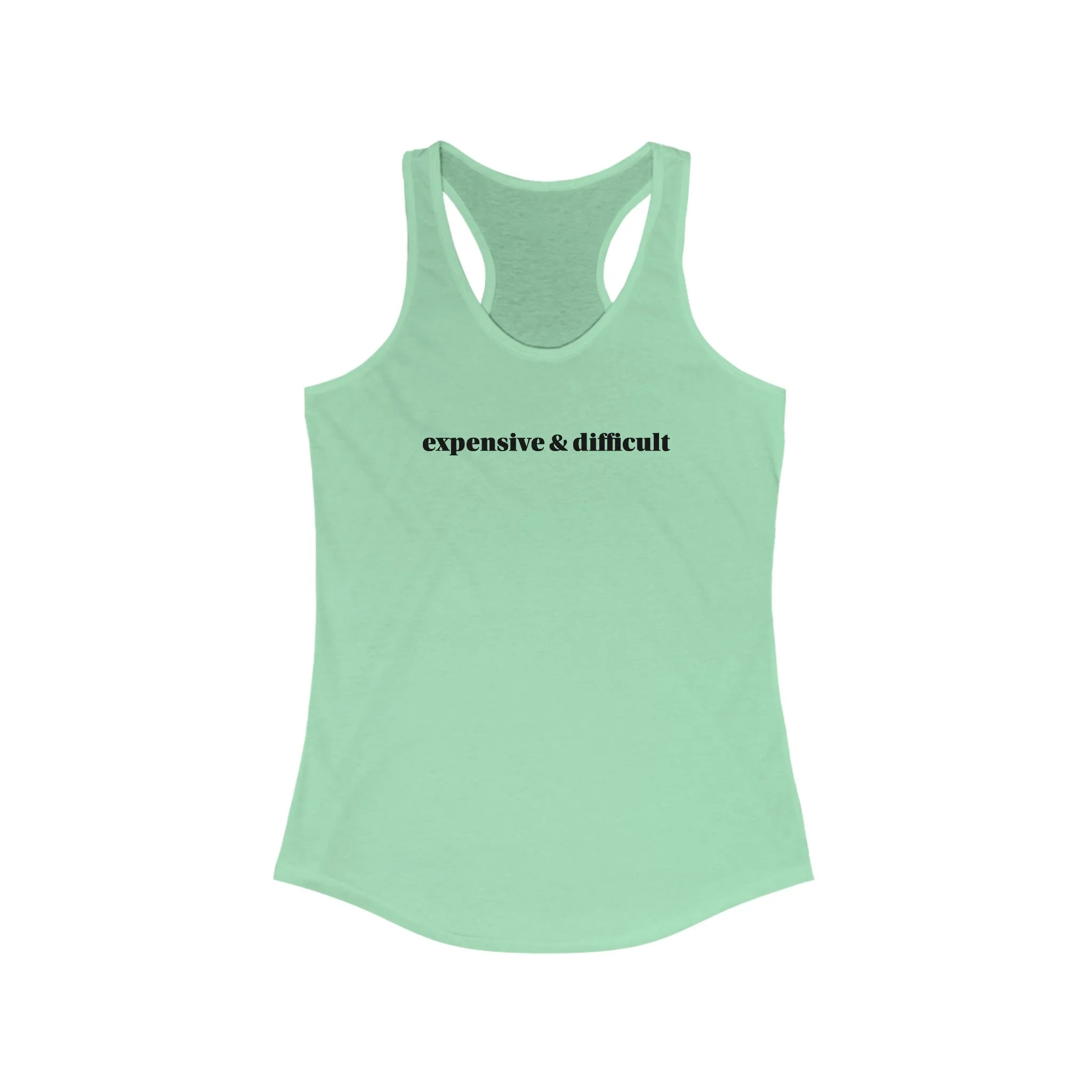 Expensive & Difficult Racerback Tank