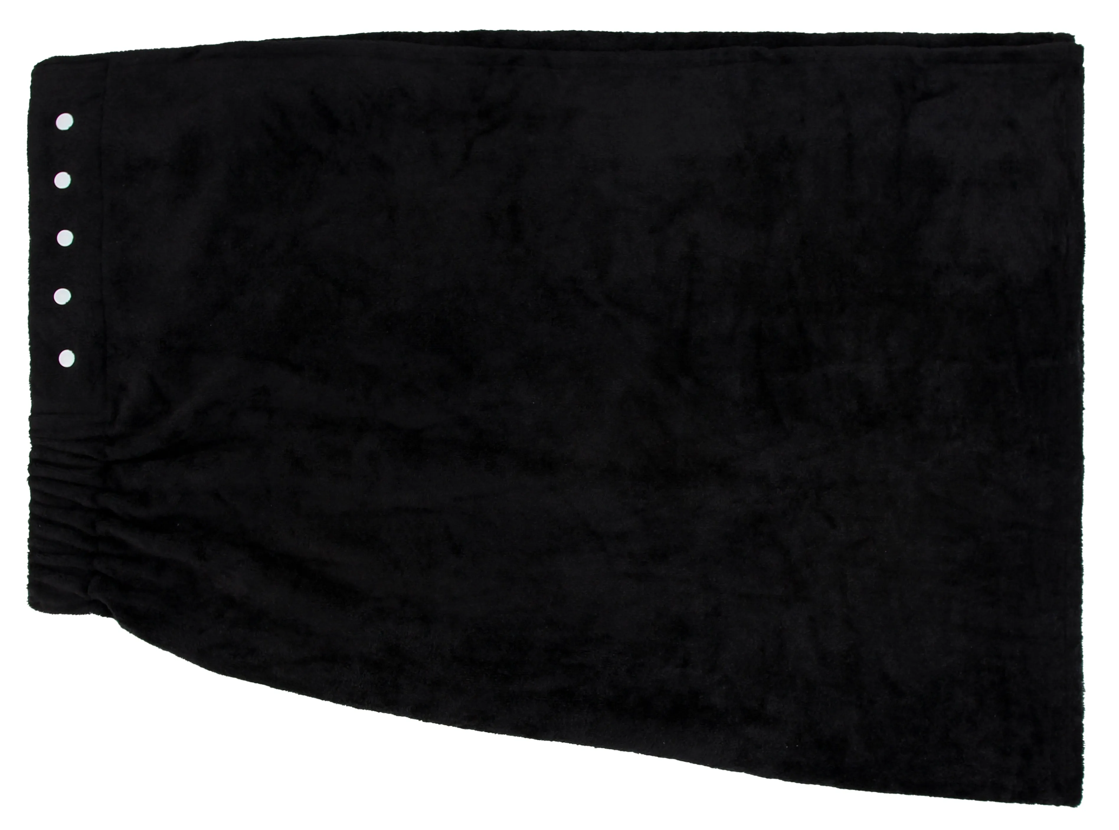 Extra Plush Bath Wrap   Hair Turban Set - Midnight Black