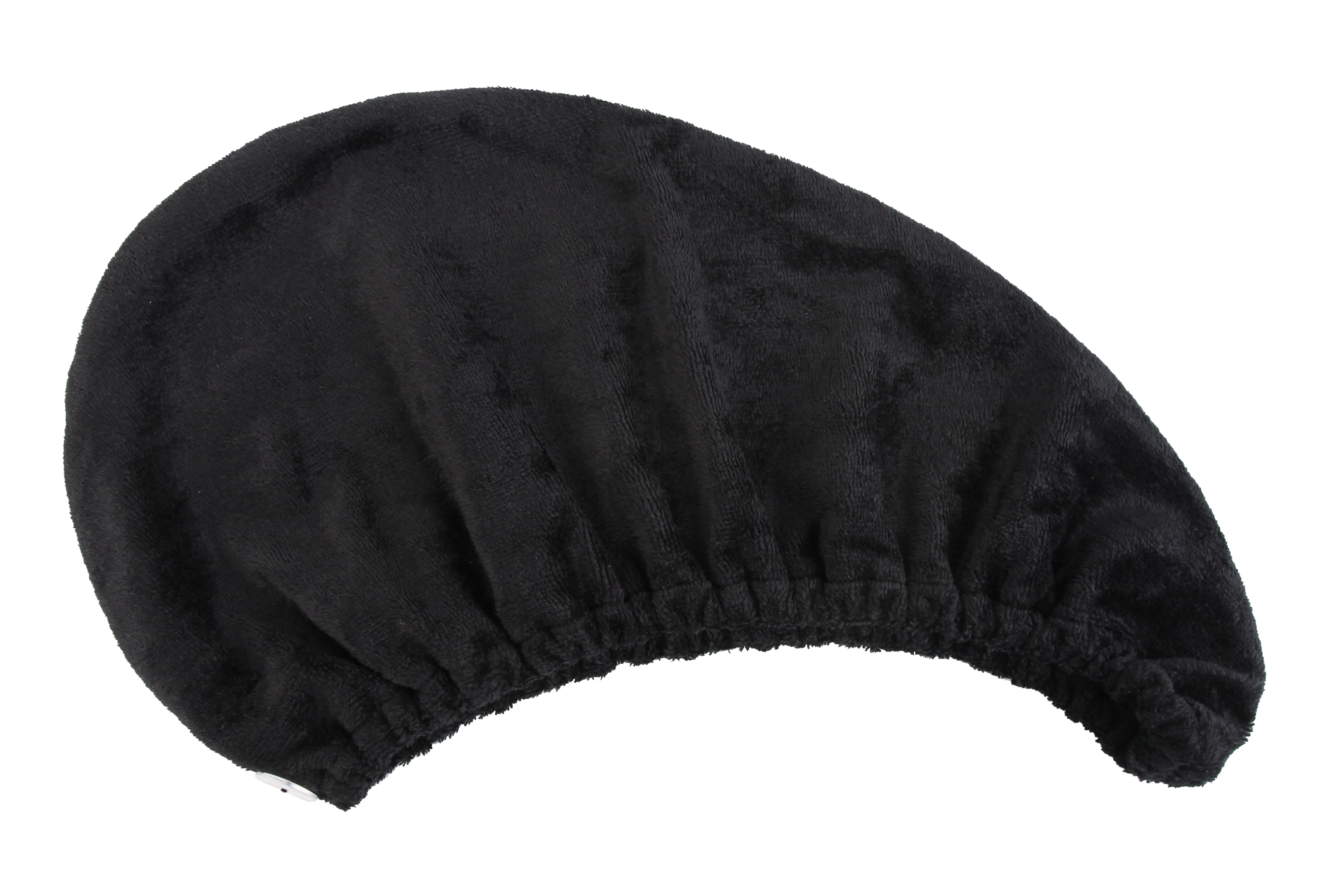 Extra Plush Bath Wrap   Hair Turban Set - Midnight Black