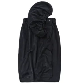 Extra Plush Bath Wrap   Hair Turban Set - Midnight Black
