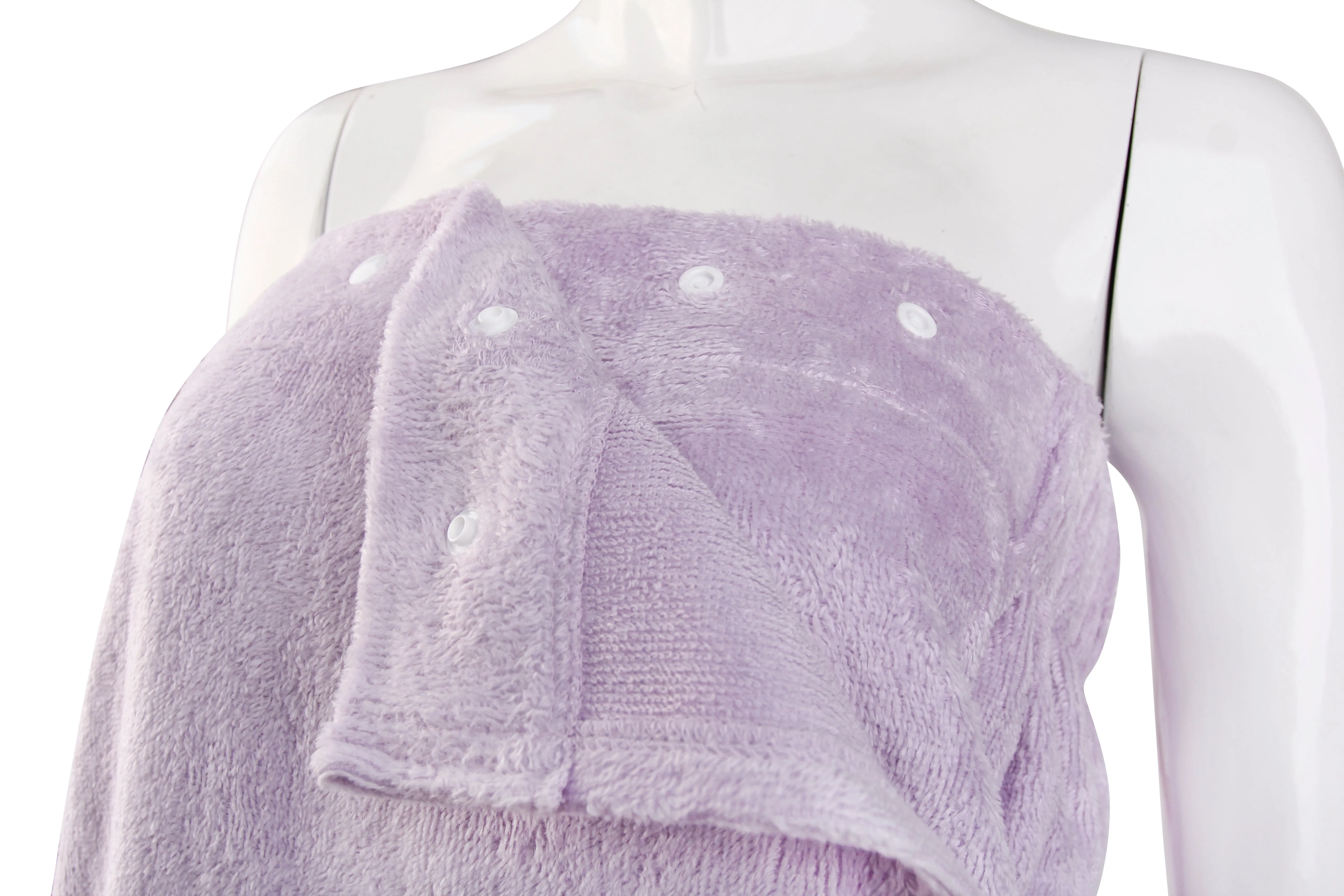 Extra Plush Bath Wrap   Hair Turban Set - Mulberry