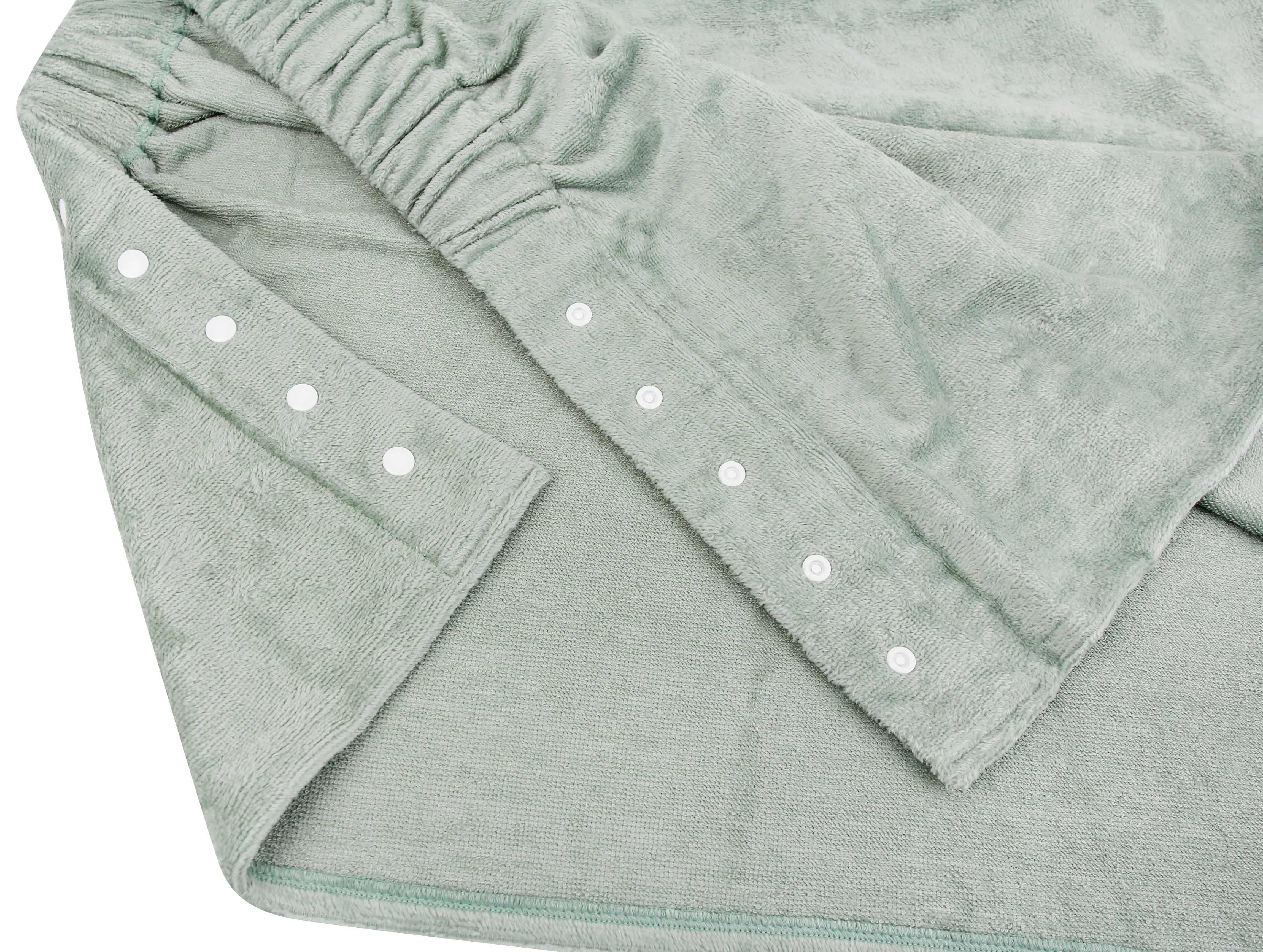 Extra Plush Bath Wrap   Hair Turban Set - Sage Green