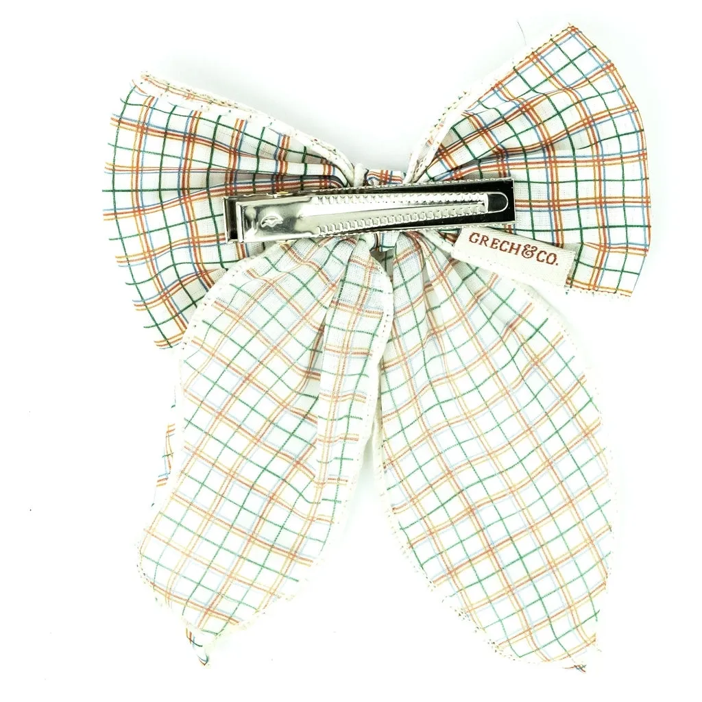 Fable Bow-Mid Size - Plaid Pattern