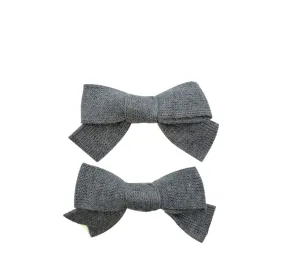 Five / Eleven Hairclip Japanese Bow H Grey