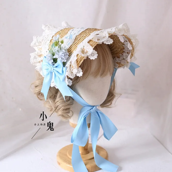Floral Straw Headdress