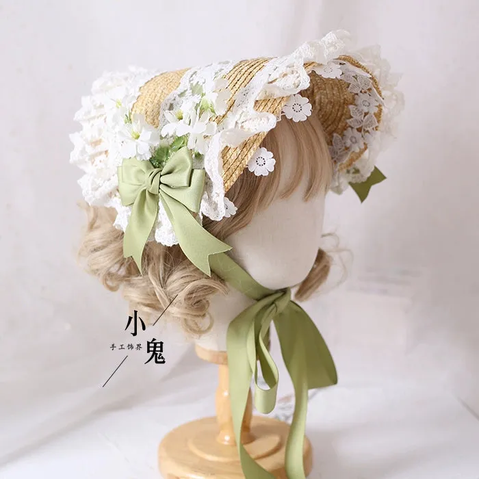 Floral Straw Headdress