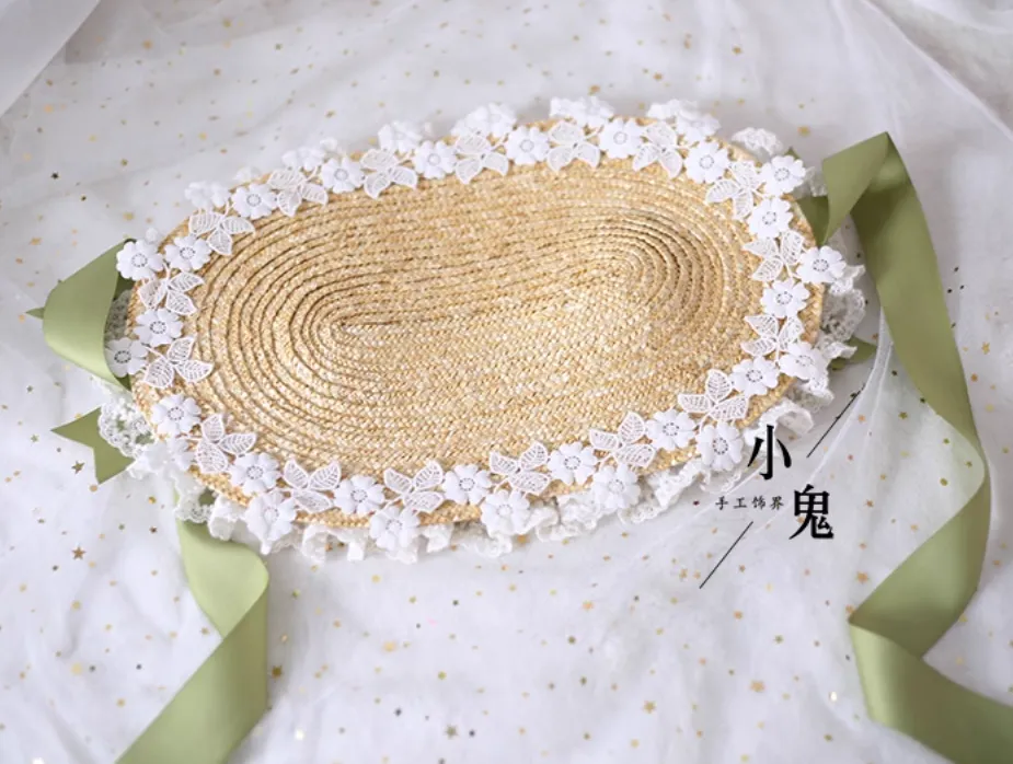 Floral Straw Headdress