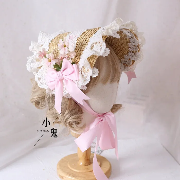 Floral Straw Headdress