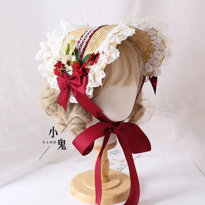 Floral Straw Headdress