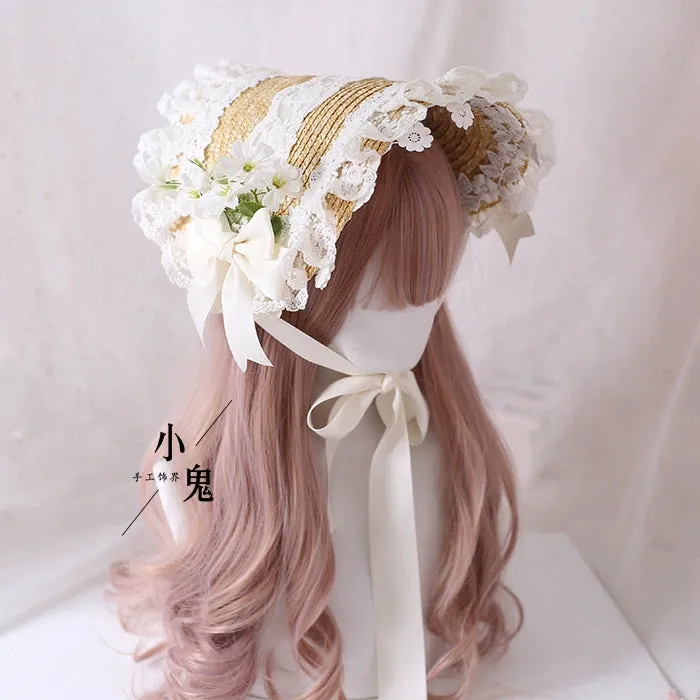 Floral Straw Headdress