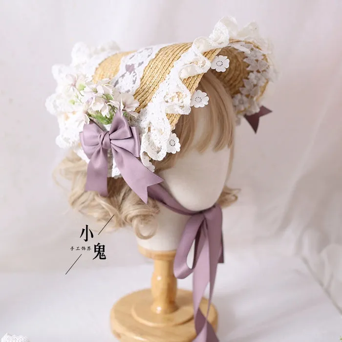 Floral Straw Headdress