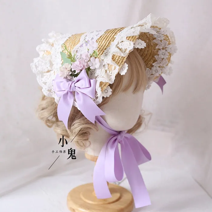 Floral Straw Headdress