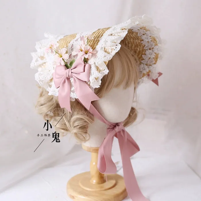 Floral Straw Headdress