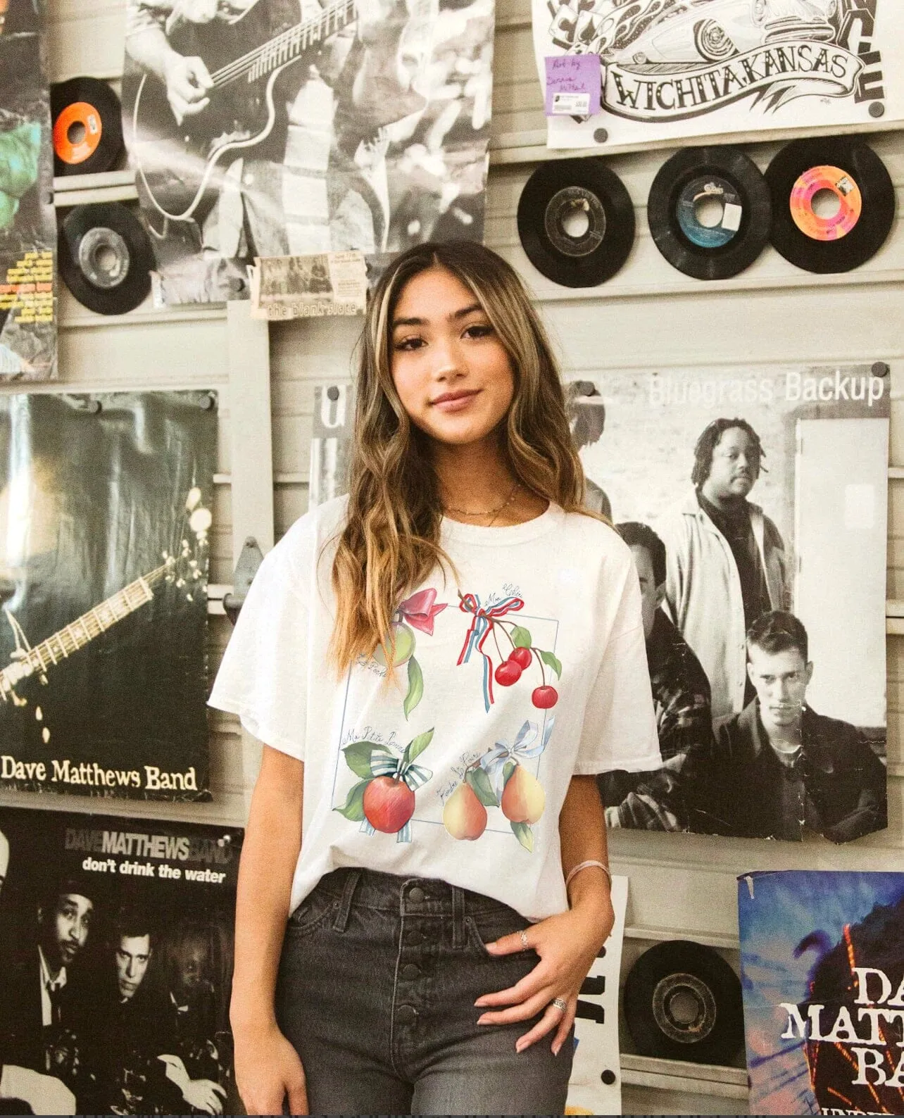 Fruit & Bows White Tee