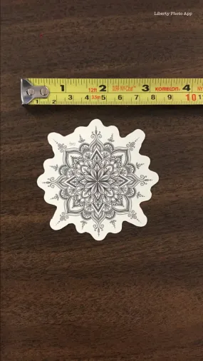'Geometric Patterned Snowflake' Sticker