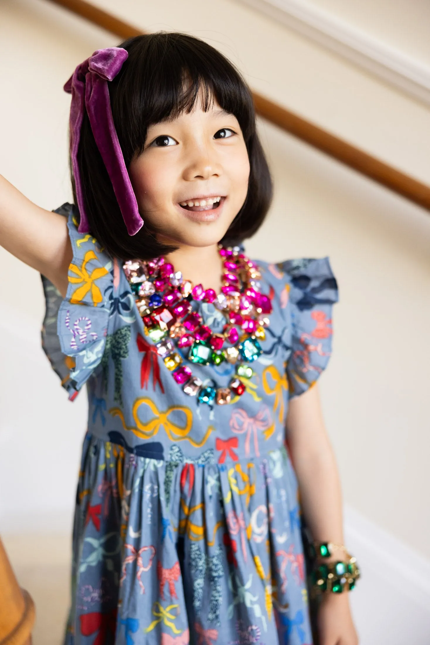 Girl's Jennifer Dress Bows on Bows