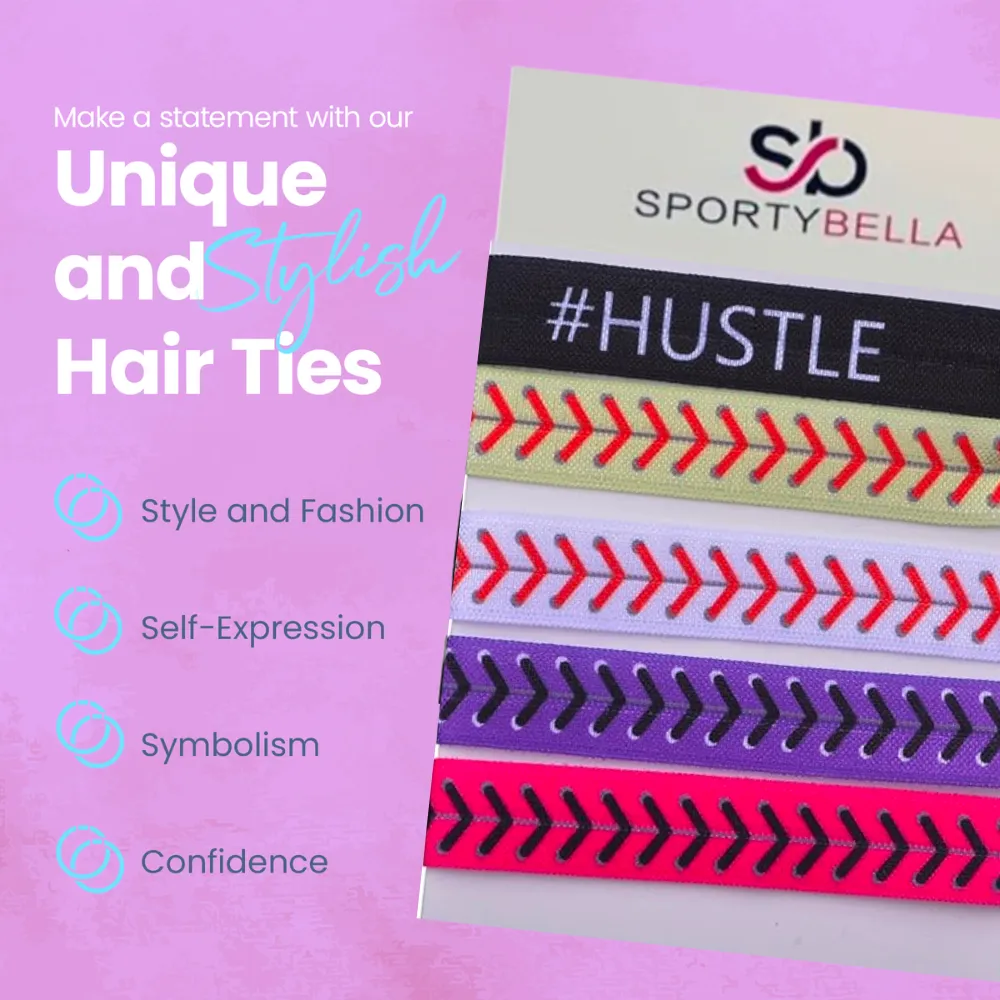 Girls Softball Hair Ties Set- Hustle