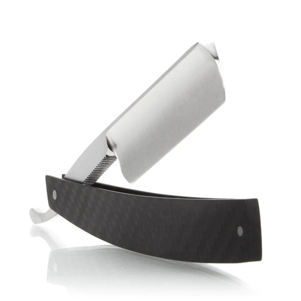 Grim Blades Round Tip Carbon Fiber with Luxury Shave Kit