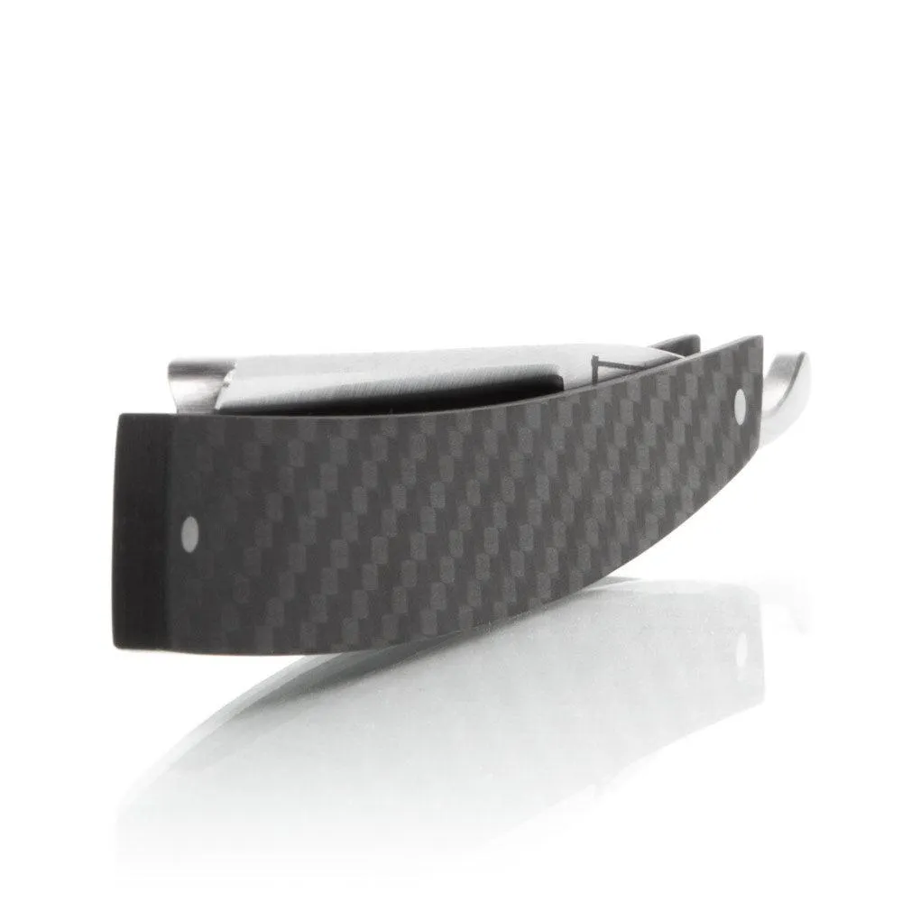 Grim Blades Round Tip Carbon Fiber with Luxury Shave Kit