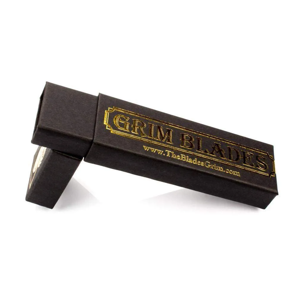 Grim Blades Round Tip Carbon Fiber with Luxury Shave Kit