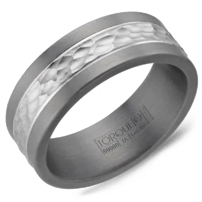 Hammered 10KT Gold & Tantalum Band