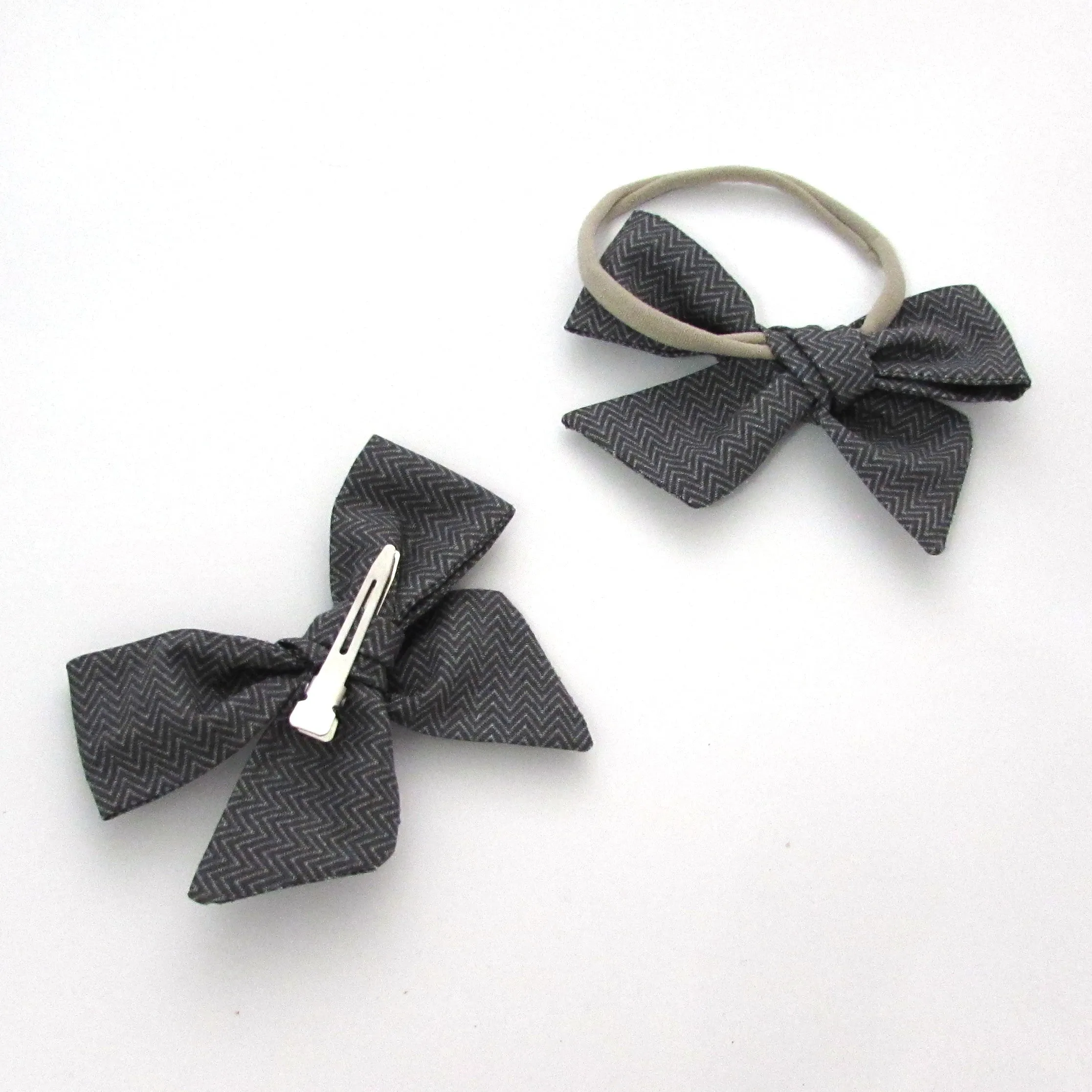Herringbone Hair Bow