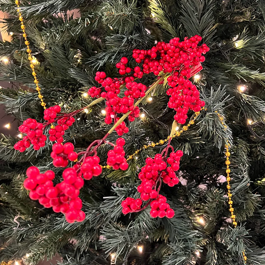 Holly Branch Berry Picks Red