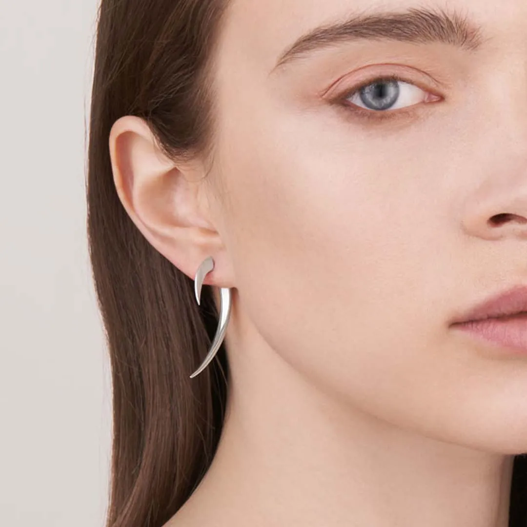 Hook Single Size 1 Earring - Silver