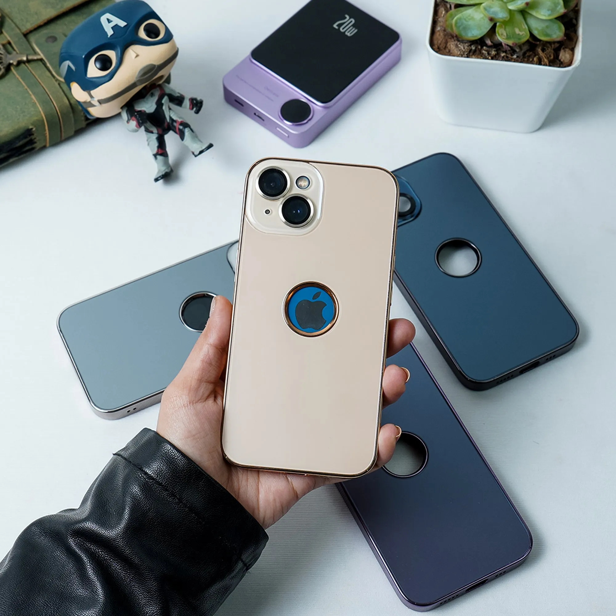 iPhone 13 Pro Max luxury Logo Cut Back Case