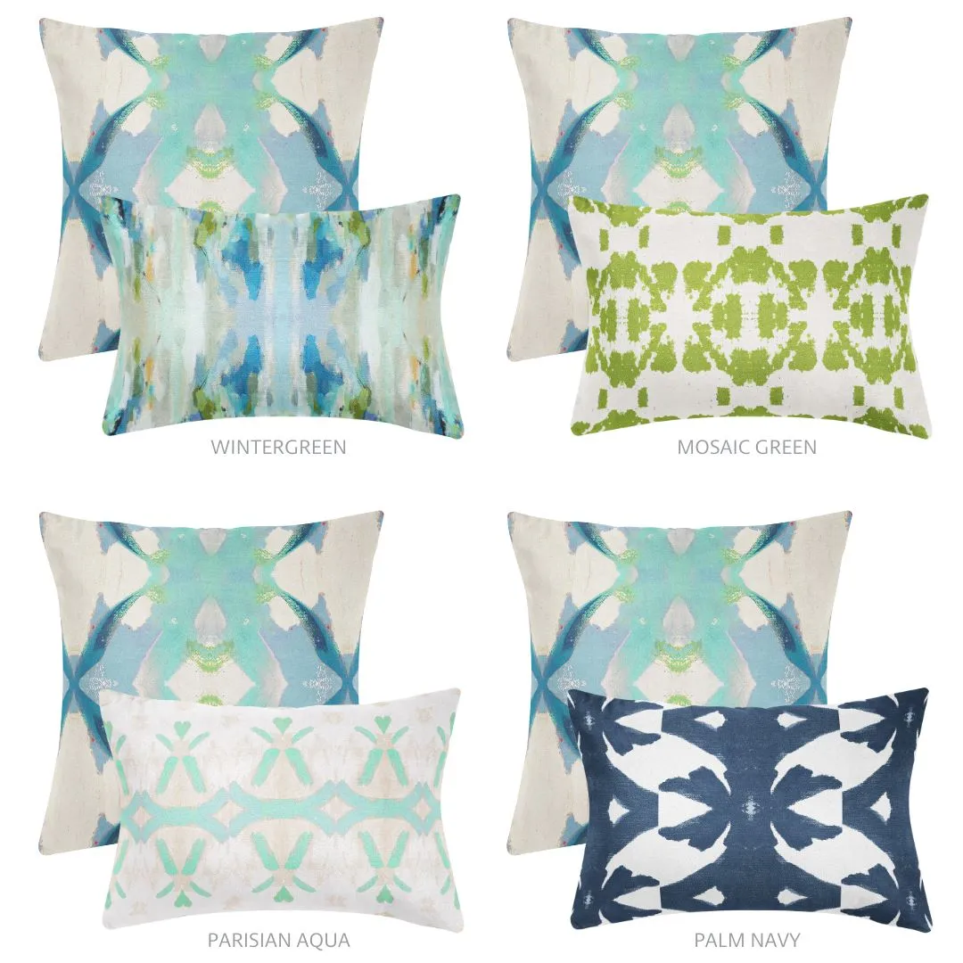 Jasmine Blue 22x22 Pillow