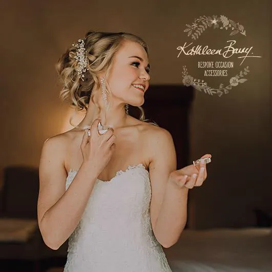 Jelani  rose gold or silver Bridal Hair Comb dainty, crystal, pearl - veil comb