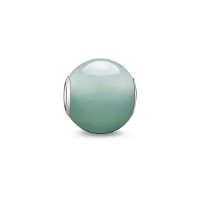 KARMA BEAD - STERLING SILVER AVENTURINE GREEN BEAD
